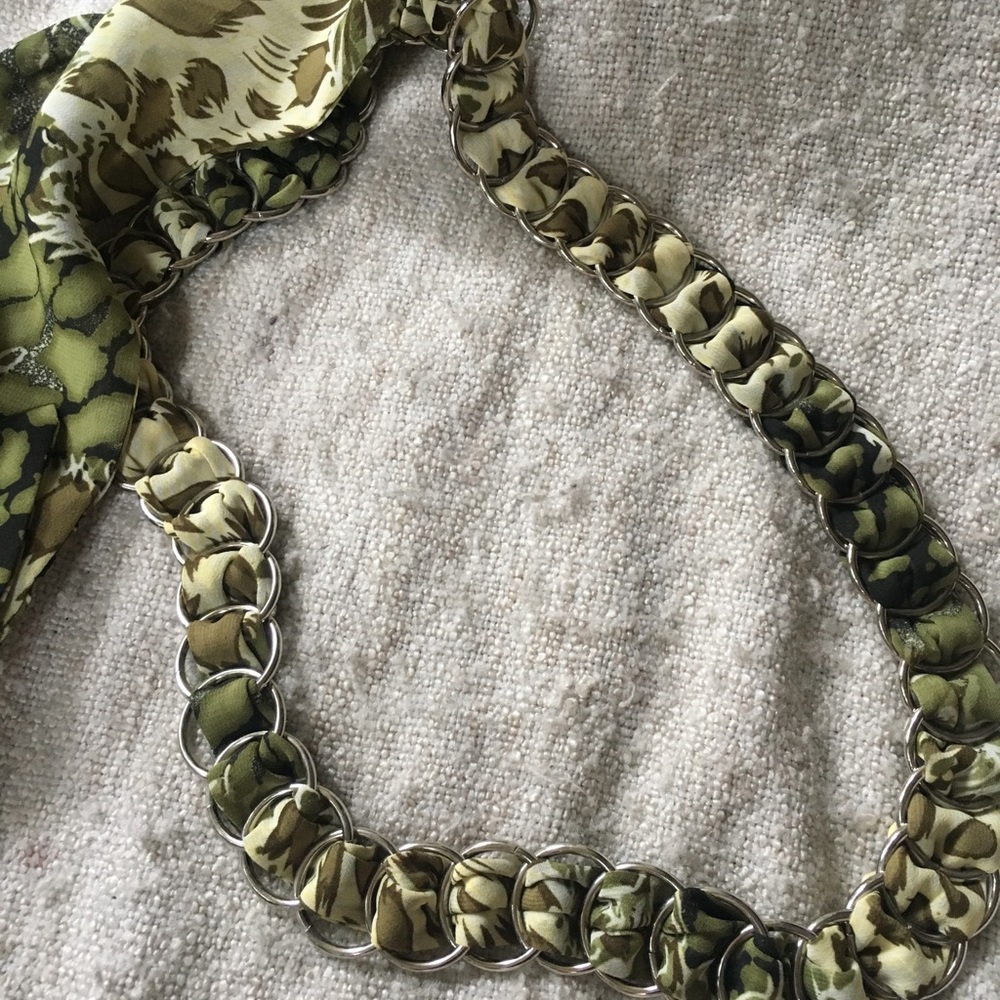 Exotic Scarf Belt with Metal Rings